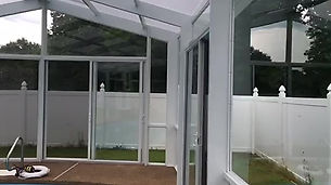 Glass Pool Enclosure with Polycarbonate Roof